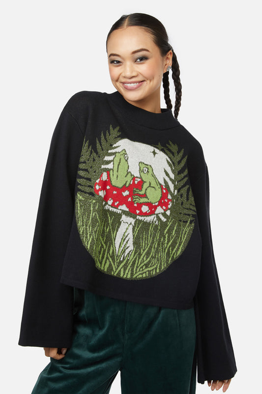 Black Friday - Frog Friends Knit - black
