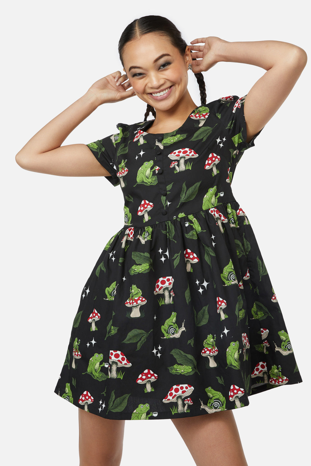 Black Friday - Frog Friends Dress - multi