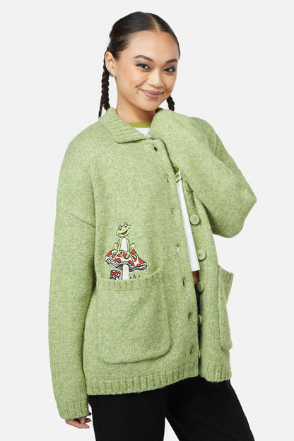 Black Friday - Toadstool Cardigan - green