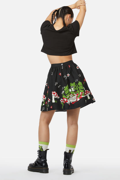 Black Friday - Froggy Picnic Skirt - black