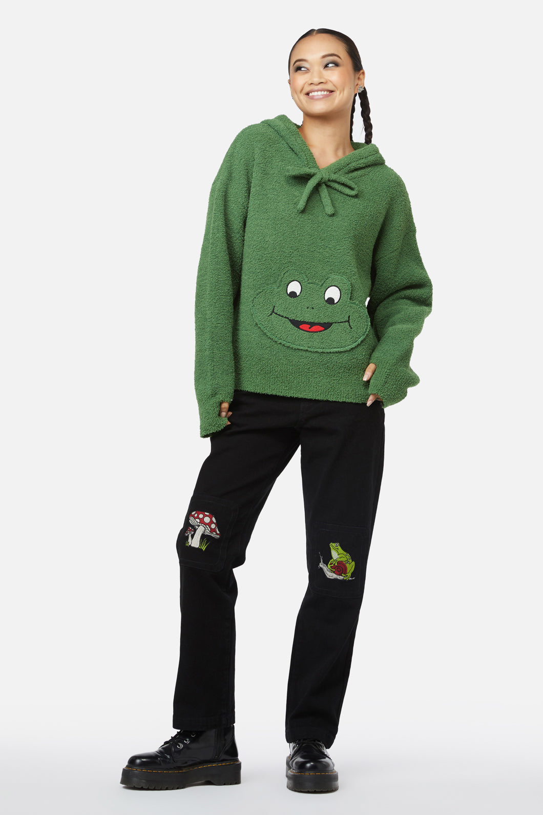 Black Friday - Frog Knit Hoodie - green