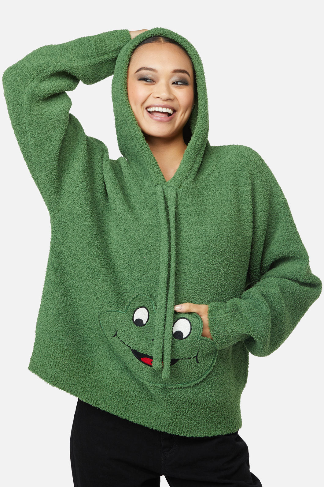 Black Friday - Frog Knit Hoodie - green