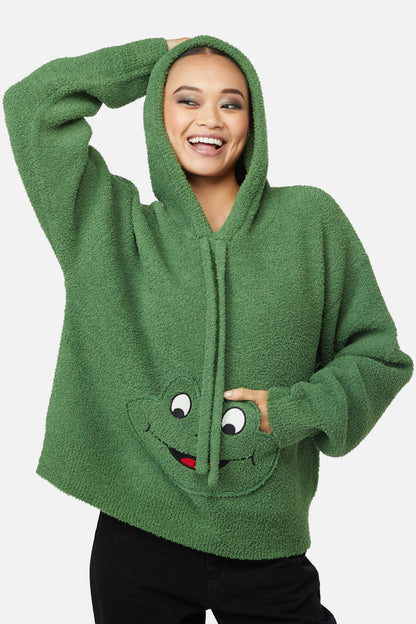 Black Friday - Frog Knit Hoodie - green