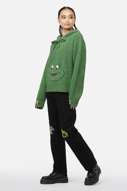Black Friday - Frog Knit Hoodie - green