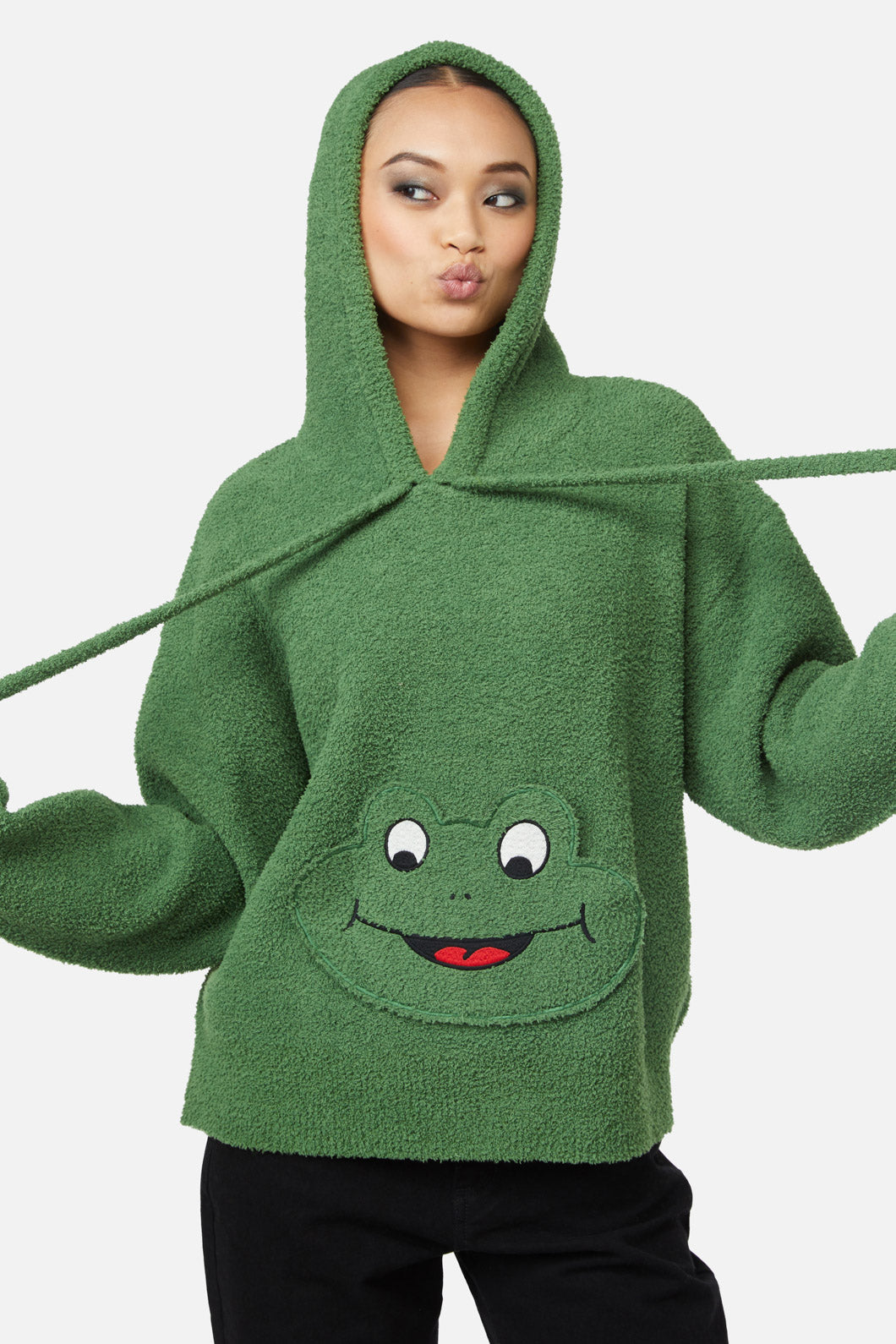 Black Friday - Frog Knit Hoodie - green