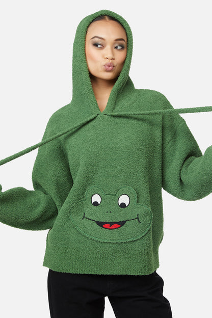 Black Friday - Frog Knit Hoodie - green