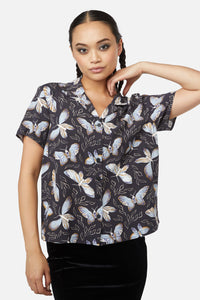 Black Friday - Larvae Print Blouse - black
