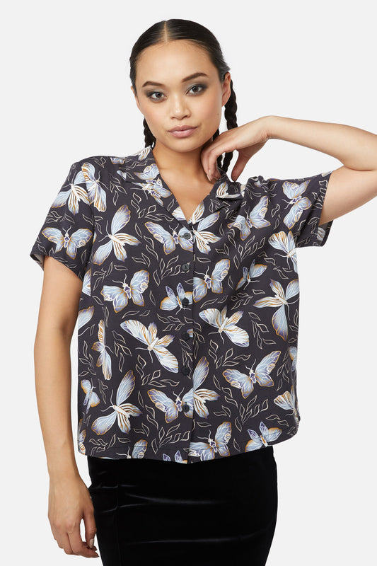 Black Friday - Larvae Print Blouse - black