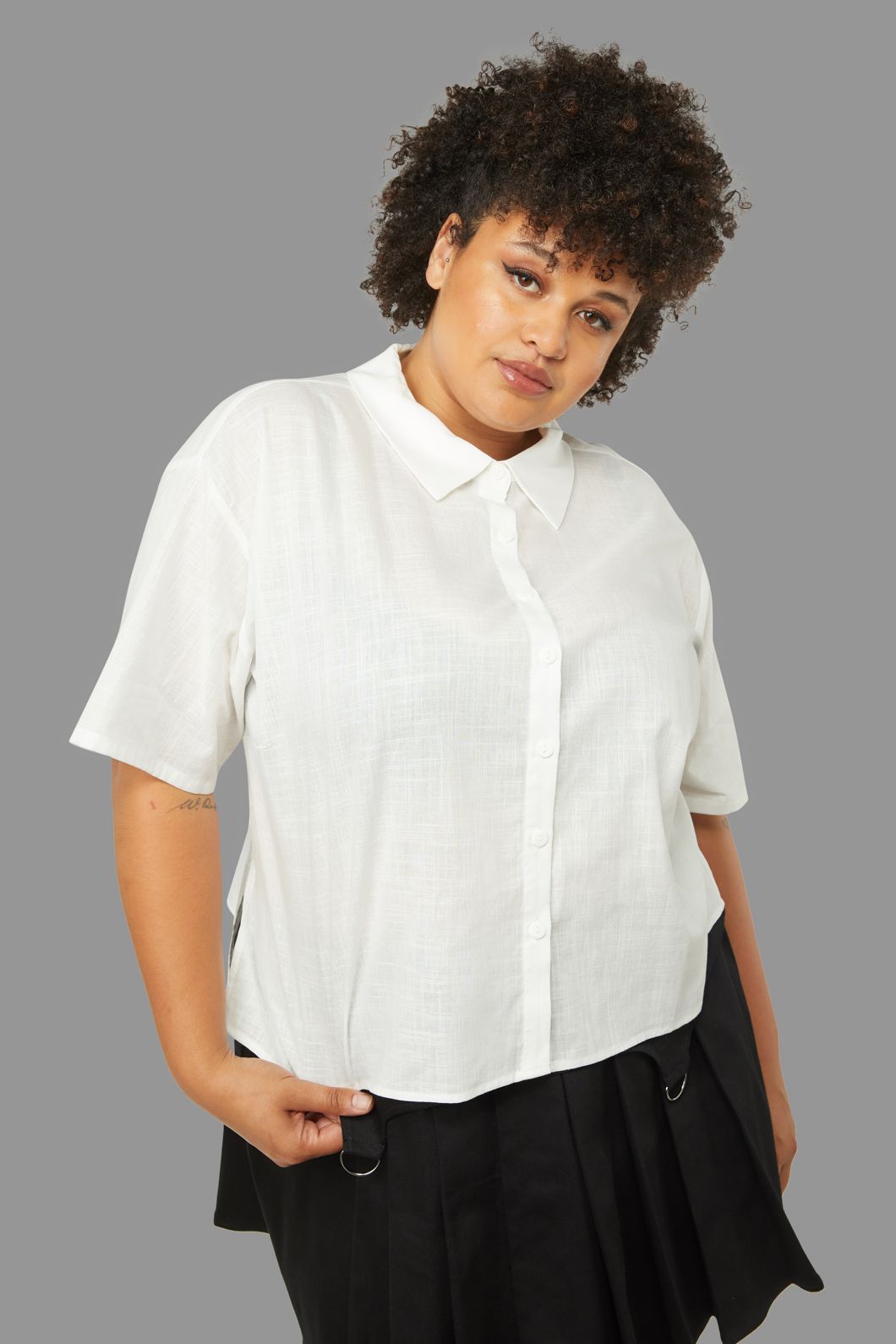 Black Friday - Curve Soundwave Blouse - red