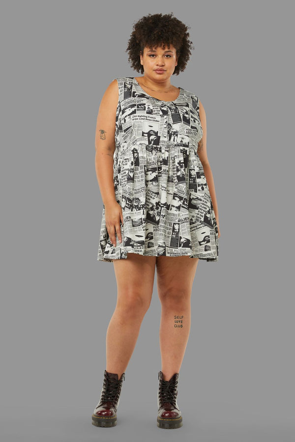 Black Friday - Curve Extraterrestrial Dress - cream