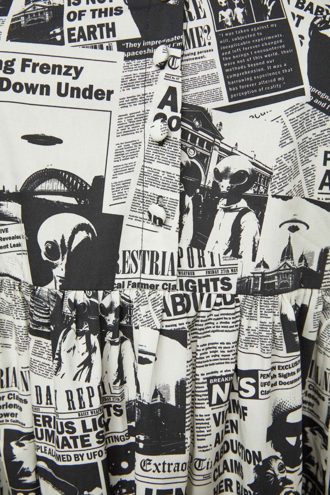 Black Friday - Curve Extraterrestrial Dress - cream