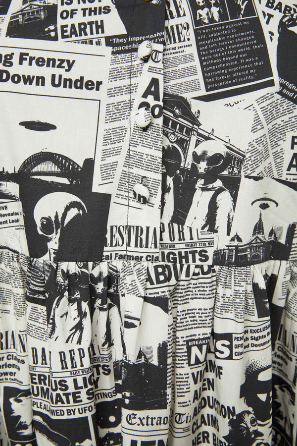 Black Friday - Curve Extraterrestrial Dress - cream