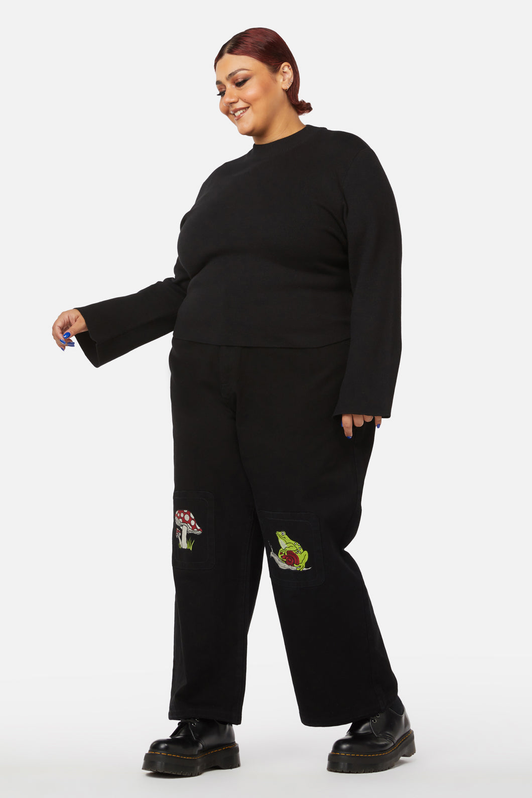 Black Friday - Curve Night Cat Knit - black