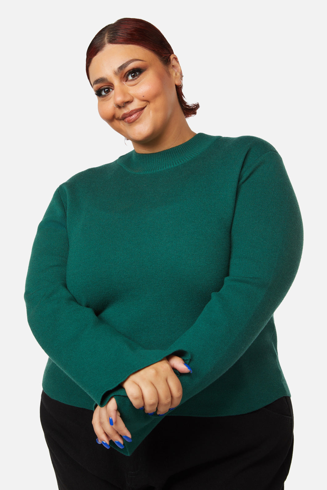 Black Friday - Curve Night Cat Knit - green