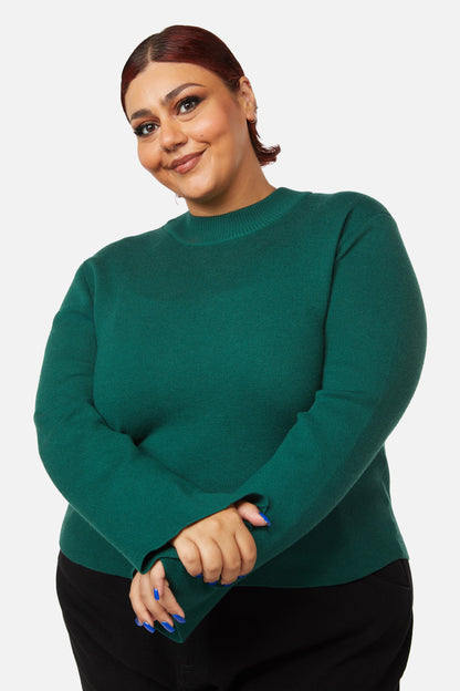 Black Friday - Curve Night Cat Knit - green