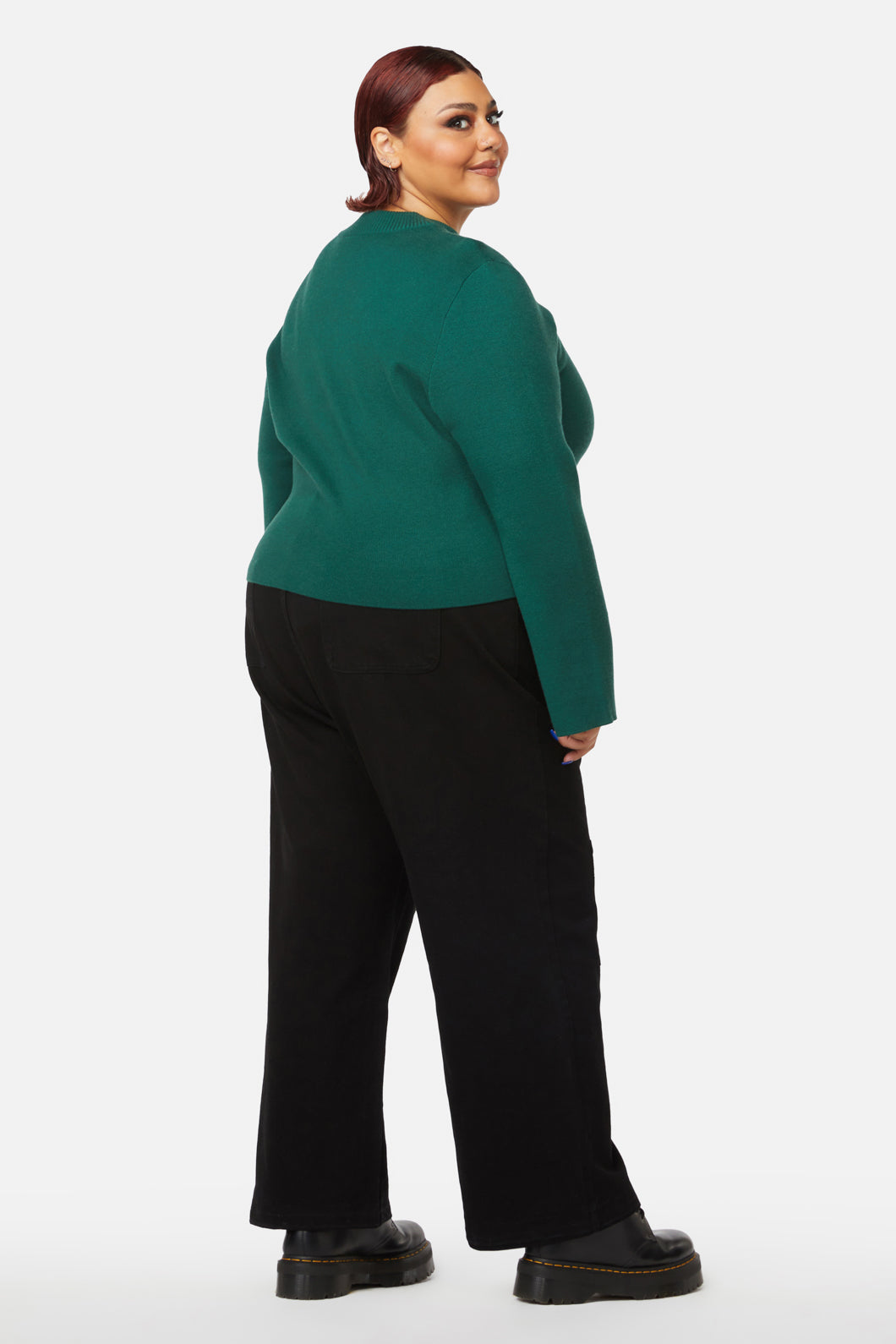 Black Friday - Curve Night Cat Knit - green