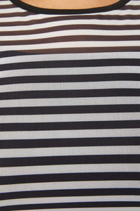 Black Friday - Curve Jiji Mesh Top - black-white