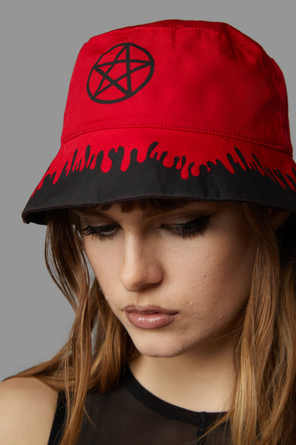 Black Friday - Pentagram Droplet Hat - red