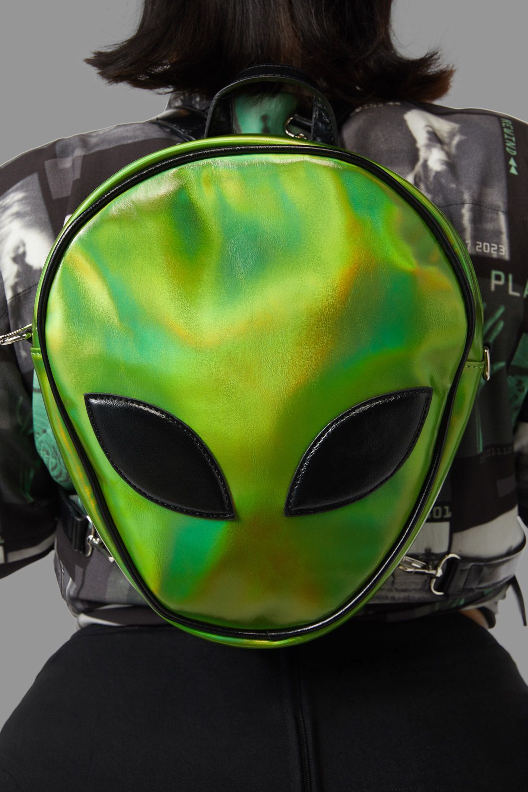 Green alien backpack best sale