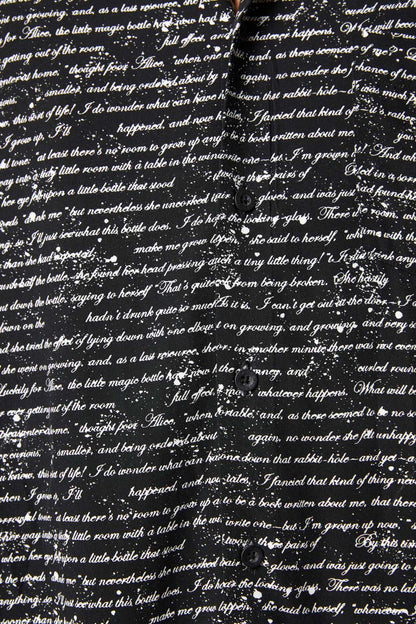 Dangerfield - Read It Again Long Sleeve Shirt - black-white