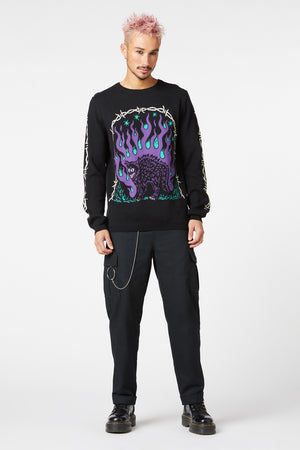 Dangerfield - Guiding Spirit Cat Knit - black