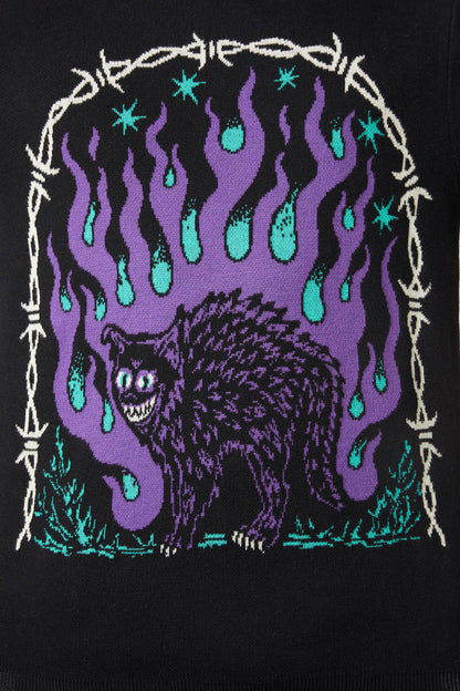 Dangerfield - Guiding Spirit Cat Knit - black