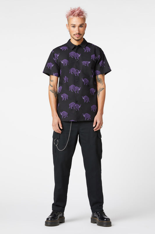 Dangerfield - Guiding Spirit Short Sleeve Shirt - black