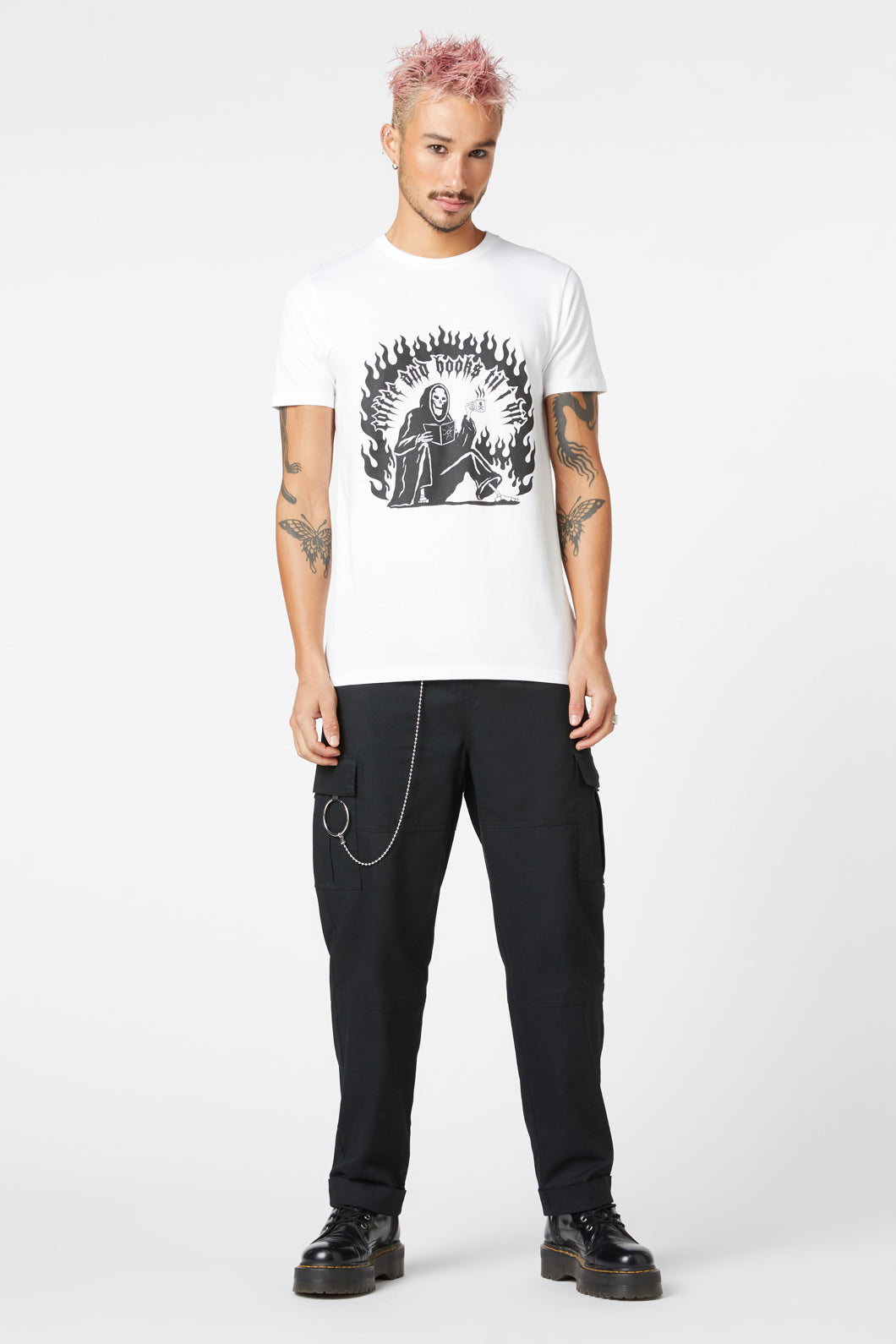 Dangerfield - Coffee & Books Tee - white