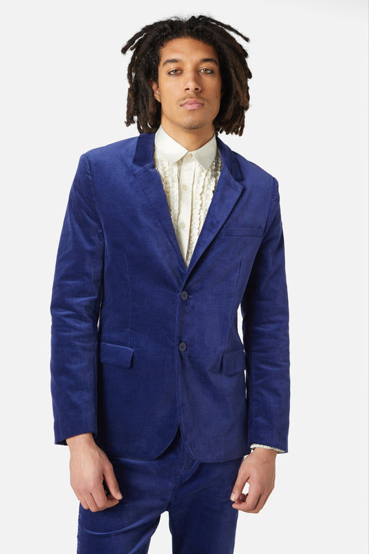 Dangerfield - Mojo Velvet Jacket - blue