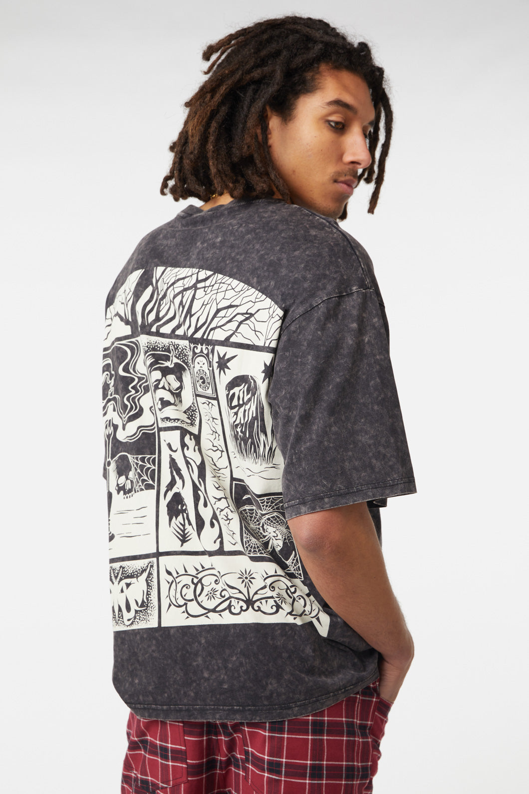 Dangerfield - Til Death Acid Wash Tee - charcoal