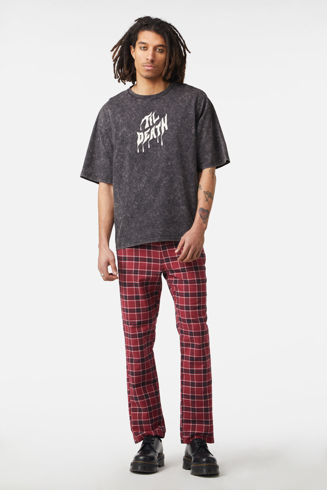 Dangerfield - Til Death Acid Wash Tee - charcoal