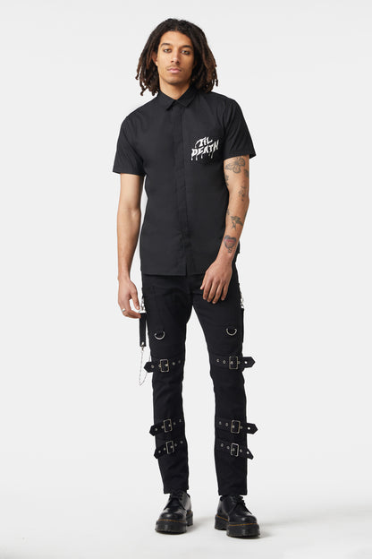 Dangerfield - Til Death D-Ring Short Sleeve Shirt - black