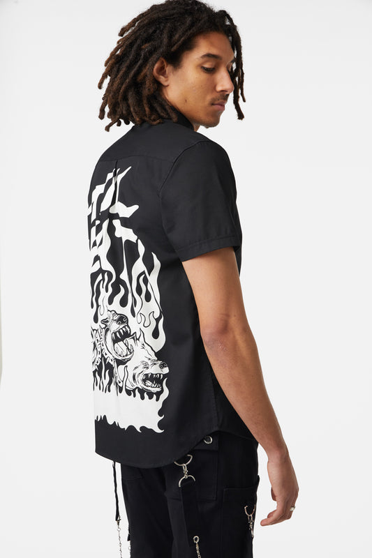 Dangerfield - Til Death D-Ring Short Sleeve Shirt - black