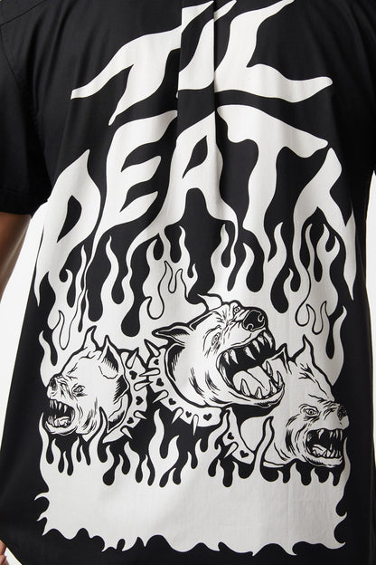 Dangerfield - Til Death D-Ring Short Sleeve Shirt - black