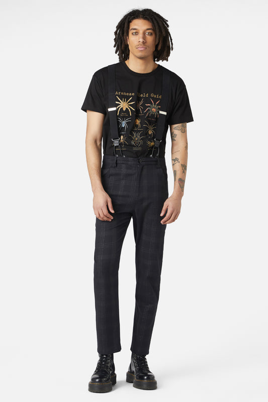 Dangerfield - High Society Tartan Brace Pant - black