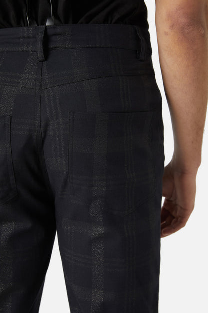 Dangerfield - High Society Tartan Brace Pant - black