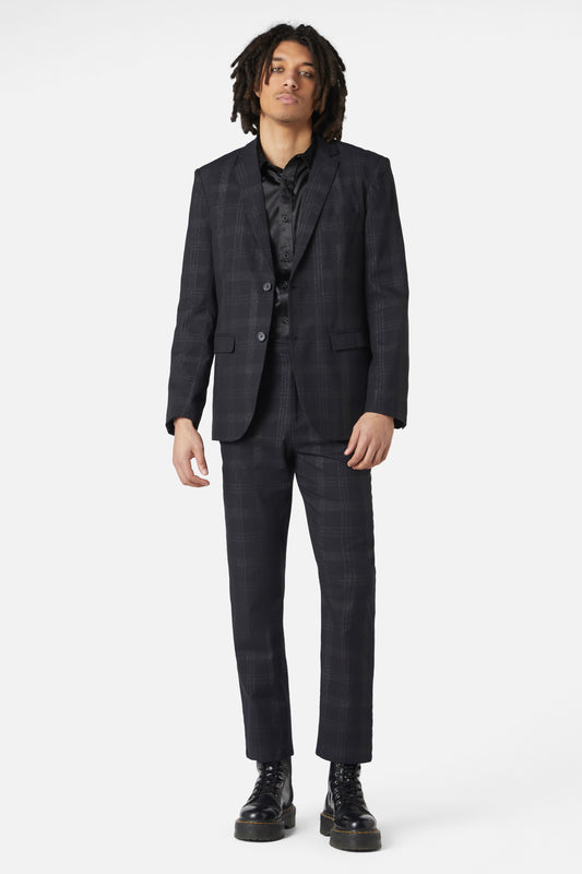 Dangerfield - High Society Tartan Blazer - black