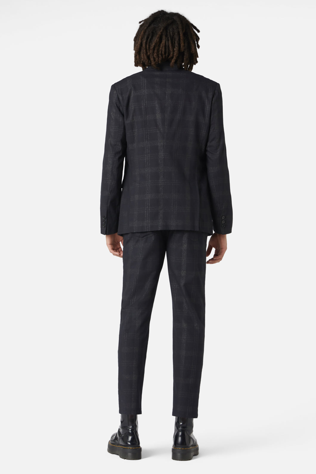 Dangerfield - High Society Tartan Blazer - black