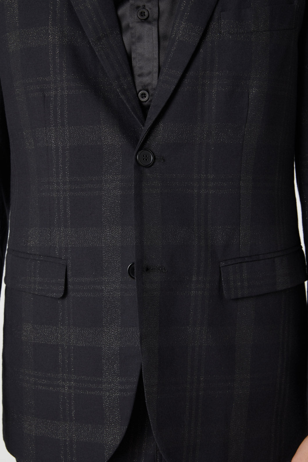 Dangerfield - High Society Tartan Blazer - black