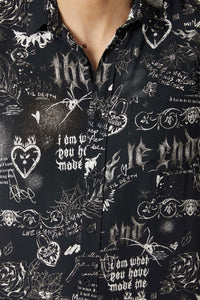 Dangerfield - Lovers Departure Short Sleeve Shirt - black