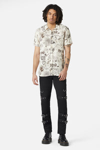 Dangerfield - Lovers Departure Short Sleeve Shirt - cream