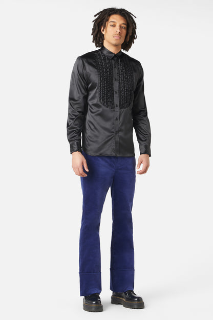 Dangerfield - Matrimonial Tux Style Long Sleeve Shirt - black