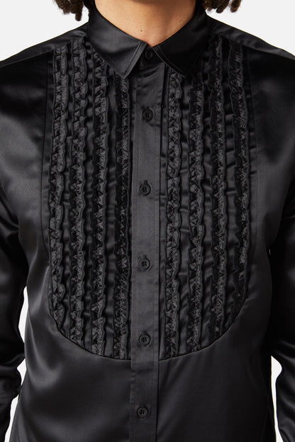 Dangerfield - Matrimonial Tux Style Long Sleeve Shirt - black