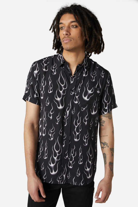 Dangerfield - Naked Flame Short Sleeve Shirt - black