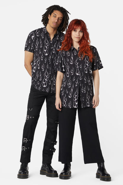 Dangerfield - Naked Flame Short Sleeve Shirt - black