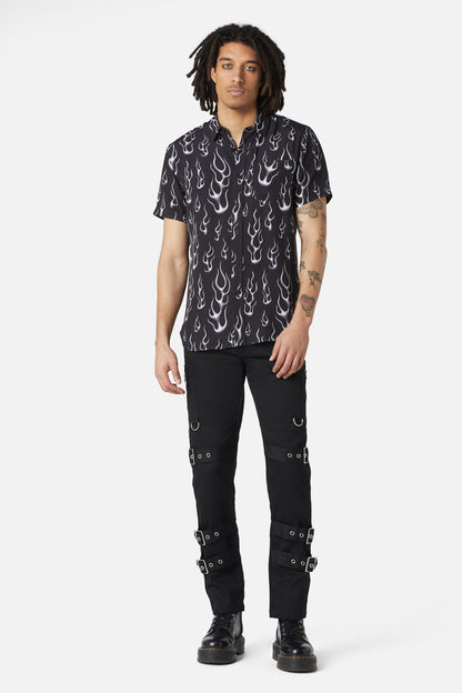 Dangerfield - Naked Flame Short Sleeve Shirt - black