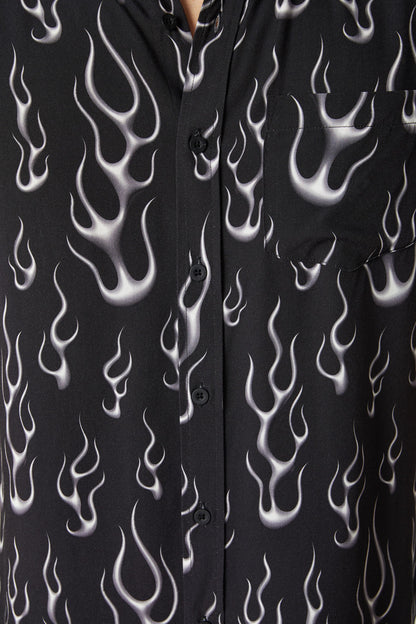Dangerfield - Naked Flame Short Sleeve Shirt - black