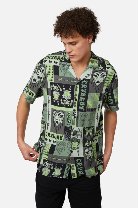 Dangerfield - Cry Baby Dark Tile Short Sleeve Shirt - black