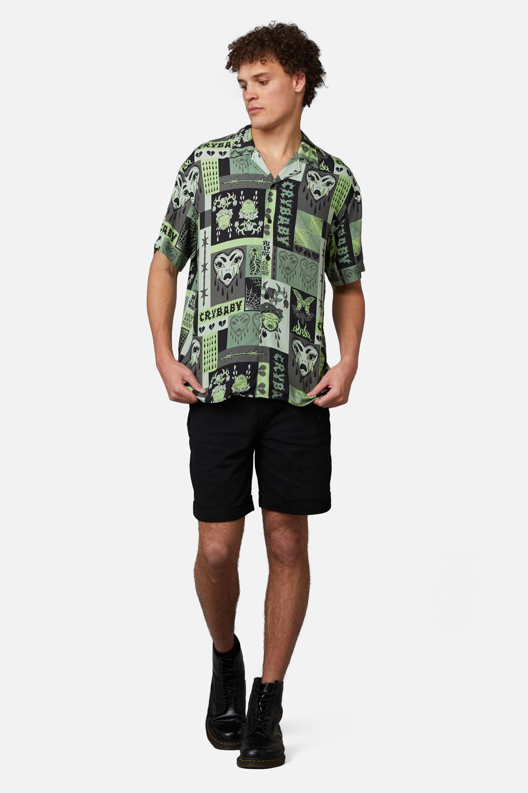 Dangerfield - Cry Baby Dark Tile Short Sleeve Shirt - black