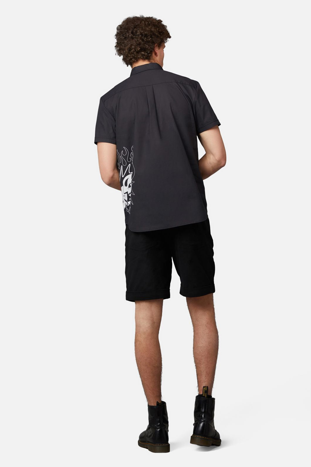 Dangerfield - The End Side Printed Short Sleeve Shirt - black-white